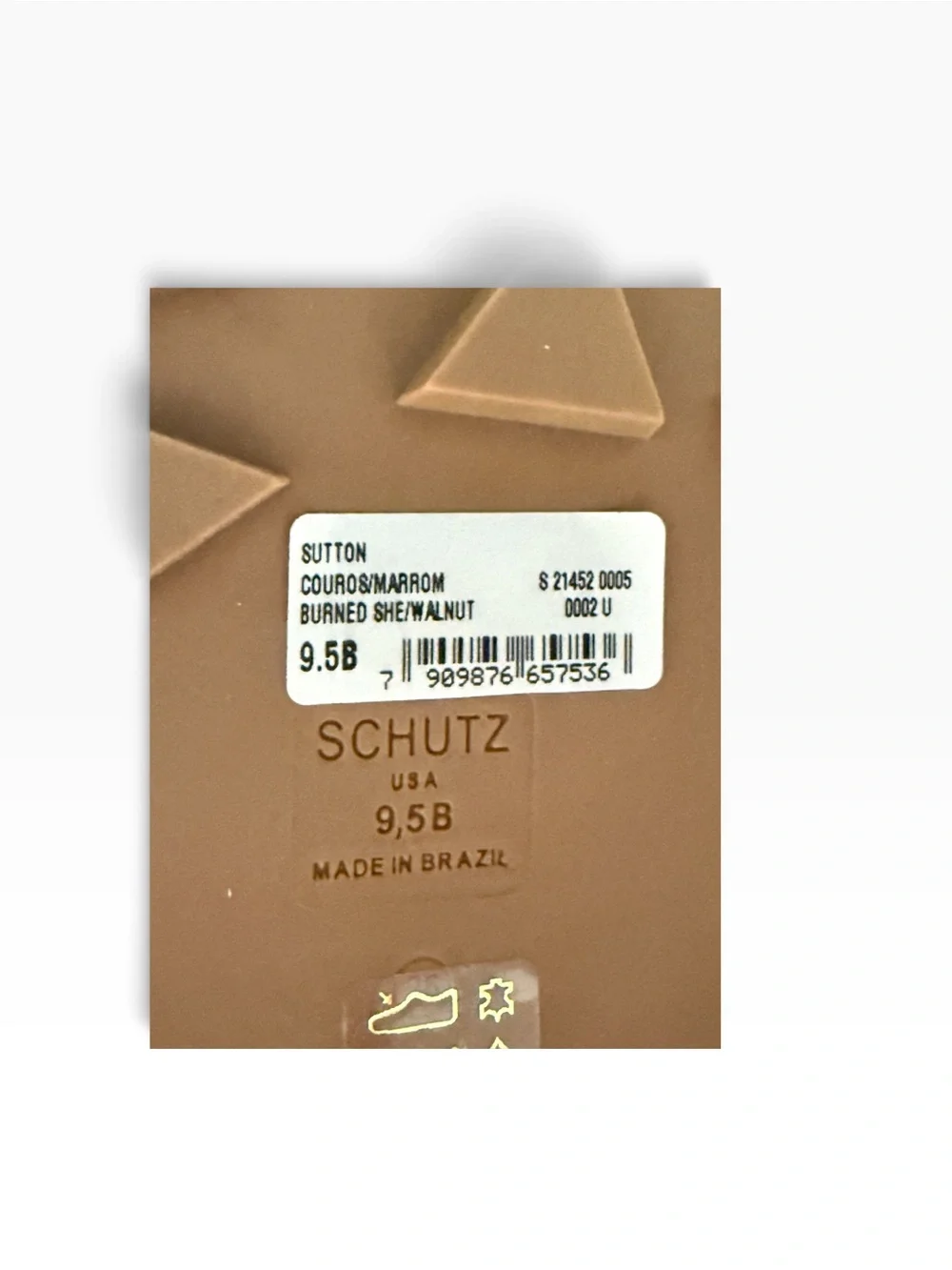 Schutz Sutton Lace Up Combat Boots Walnut Men’s 9.5 Leather NIB